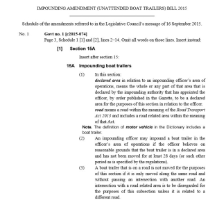 NSW Government passes 28 day boat trailer impounding